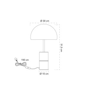 Lampada da tavolo IGEA nichel con base in marmo, 2 luci E14, Luce Ambiente e Design - foto 4