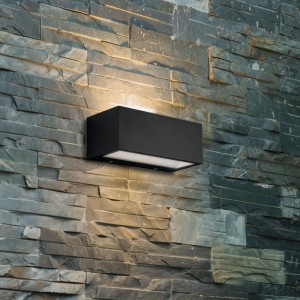 Applique da esterno LED 18W biemissione CCT 3000-4000K IP54 nichel Intec TWIN - foto 2