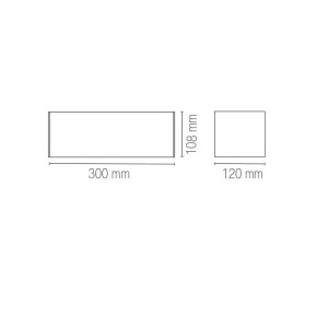 Applique da esterno LED 18W biemissione CCT 3000-4000K IP54 nichel Intec TWIN - foto 3