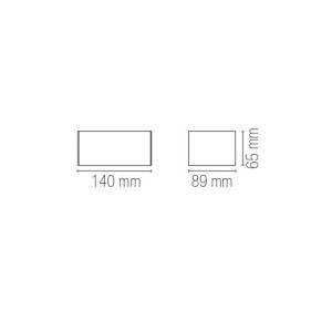 Applique da esterno LED 18W biemissione CCT 3000-4000K IP54 nichel Intec TWIN - foto 4