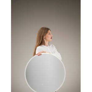 Specchio LED tondo 60 cm 14W 3000/4000/6500K touch dimmerabile IP44 MiBYMi - foto 4