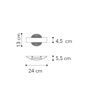 Applique LED da interno 11W 4000K bianco in metallo e acrilico, Luce Ambiente e Design - foto 3