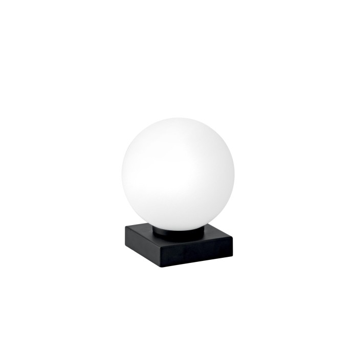 Lampada da tavolo ENOIRE E14 nero in metallo e vetro bianco Luce Ambiente e Design