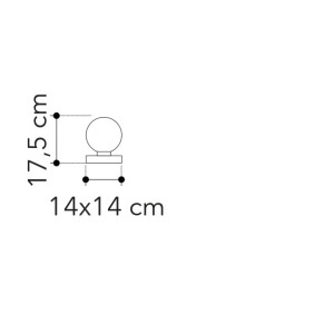 Lampada da tavolo ENOIRE E14 nero in metallo e vetro bianco Luce Ambiente e Design - foto 2