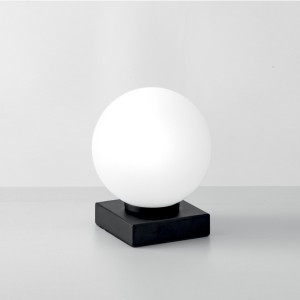 Lampada da tavolo ENOIRE E14 nero in metallo e vetro bianco Luce Ambiente e Design - foto 3