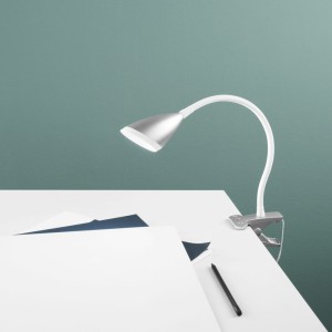 Lampada da lettura LED orientabile con pinza 4000K bianca Luce Ambiente e Design HEGEL - foto 2