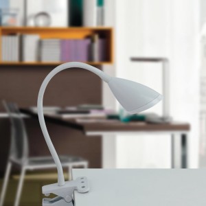 Lampada da lettura LED orientabile con pinza 4000K bianca Luce Ambiente e Design HEGEL - foto 3