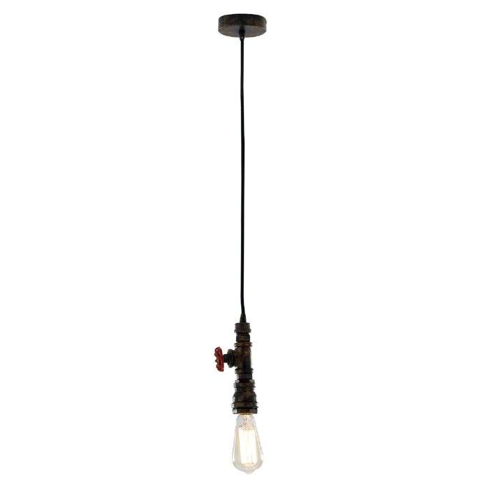 Lampada a sospensione E27 in metallo ruggine IP20 Luce Ambiente e Design Amarcord