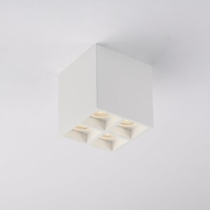 Plafoniera in gesso bianco verniciabile 4 luci GU10 IP20 Luce Ambiente e Design HAPIS - foto 3