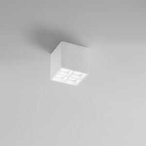 Plafoniera in gesso bianco verniciabile 4 luci GU10 IP20 Luce Ambiente e Design HAPIS - foto 4