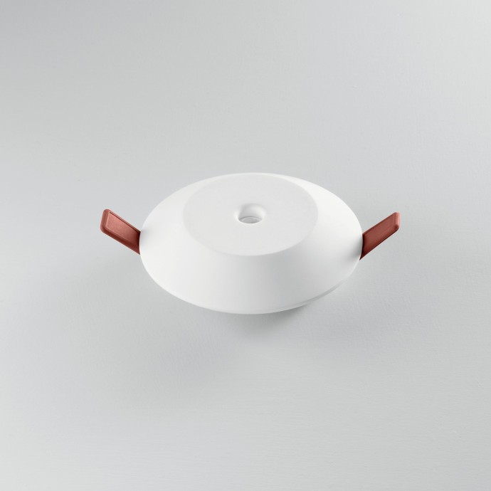 Faretto LED da incasso tondo in gesso bianco verniciabile 3000K Intec HALL