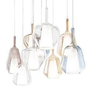 Lampada a sospensione in vetro ambra Ø 18 cm E27 Luce Ambiente e Design PIREX - foto 2