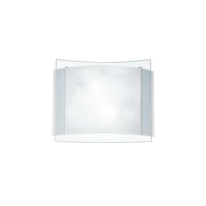 Plafoniera in Vetro Bianco E27 3 Luci IP20 RIGHE Luce Ambiente e Design