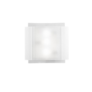 Plafoniera in Vetro Bianco E27 3 Luci IP20 RIGHE Luce Ambiente e Design - foto 2