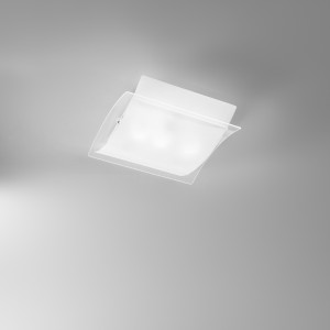Plafoniera in Vetro Bianco E27 3 Luci IP20 RIGHE Luce Ambiente e Design - foto 4