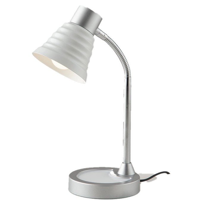 Lampada da tavolo da lettura E14 bianca Leonardo, Luce Ambiente e Design