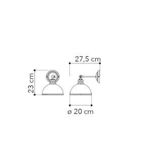 Applique da interno Charleston nero E27 IP20 Luce Ambiente e Design - foto 2