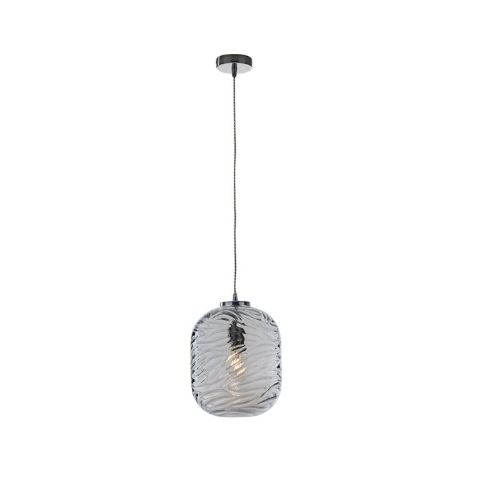 Sospensione 1 luce E27 in vetro blu acquamarina Nereide Luce Ambiente e Design