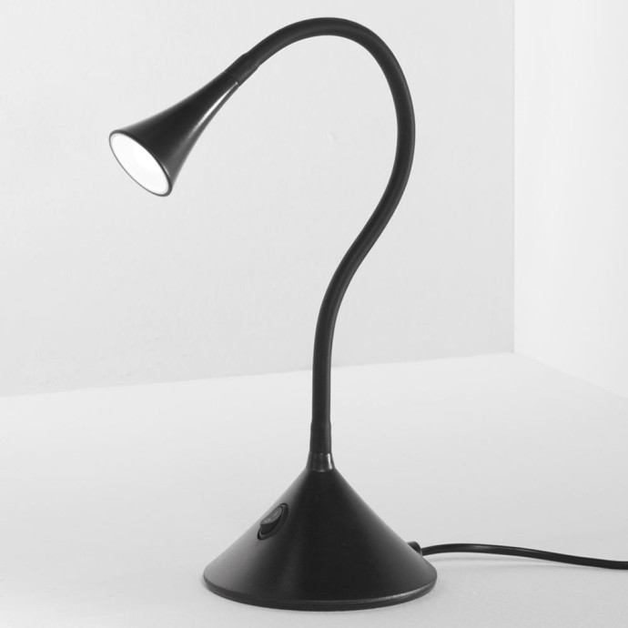 Lampada da lettura LED 3,2W 4000K nera in metallo Newton Luce Ambiente e Design