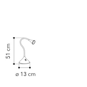 Lampada da lettura LED 3,2W 4000K nera in metallo Newton Luce Ambiente e Design - foto 4