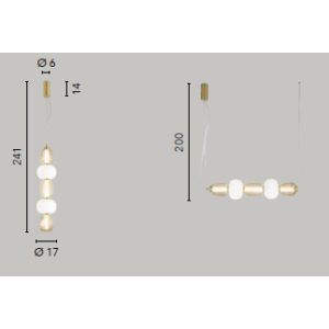 Lampadario a sospensione LED 33W CCT 3000K 4000K 6500K Totem Luce Ambiente e Design - foto 3