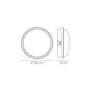 Plafoniera LED da esterno 28W 4000K IP65 con sensore di movimento Intec EVER - foto 4