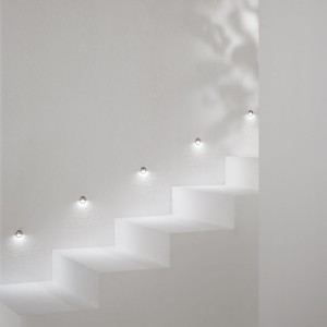 Kit 6 segnapassi da esterno LED 4000K IP65 in lega di zinco colore argento Intec RIDER - foto 2