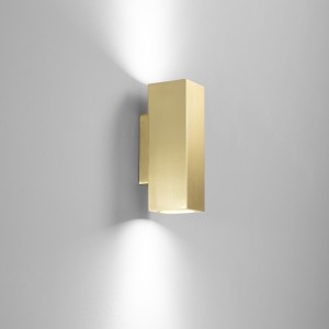 Applique da interno quadrata biemissione oro GU10 2 luci Luce Ambiente e Design Duduk - foto 2