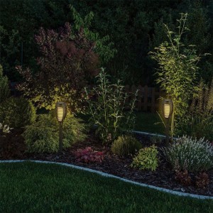 Lampada LED Solare Torcia con Picchetto 1W 2200K IP44 Nero 4 pezzi V-TAC VT-724 - foto 6