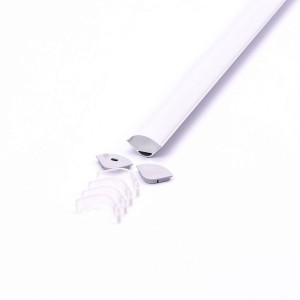 Profilo Angolare Curvo per Strip LED 20.3mm in Alluminio 2 Metri, Silver, V-TAC VT-8105 - foto 2