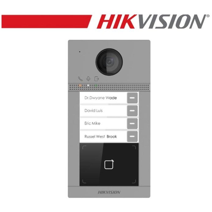 Hikvision 4 Buttons Metal Villa Door Station - DS-KV8413-WME1(C)