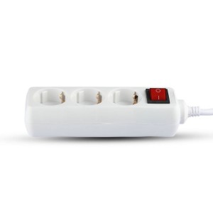 Multipresa 3 prese Schuko 16A con cavo 5m e interruttore bianco V-TAC VT-1113 - foto 5