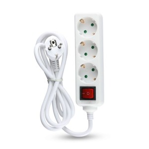 Multipresa 3 prese Schuko 16A con cavo 5m e interruttore bianco V-TAC VT-1113 - foto 6