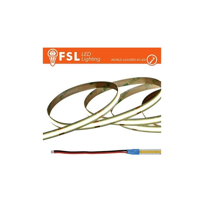 Striscia LED COB 5metri - IP20 6500K 24V 15W/m 1500lm/m CRI90