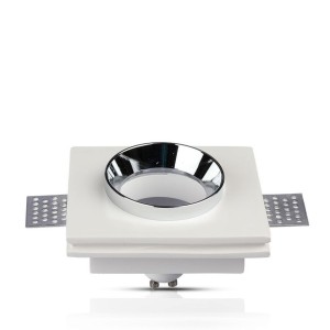 Portafaretto LED da incasso quadrato GU10 GU5.3 bianco cromato V-TAC VT-866-CSQ - foto 9