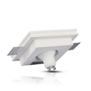 Portafaretto LED da incasso quadrato GU10 GU5.3 bianco cromato V-TAC VT-866-CSQ - foto 10