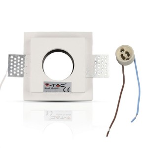 Portafaretto LED da incasso quadrato GU10 GU5.3 bianco cromato V-TAC VT-866-CSQ - foto 11