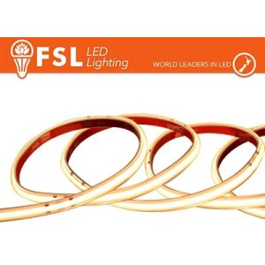 Striscia LED COB 5metri - IP65 3000K 24V 15W/m 1450lm/m CRI90