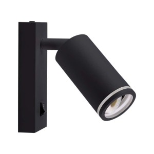 Portafaretto LED da muro GU10 orientabile con interruttore nero V-TAC VT-429 - foto 4