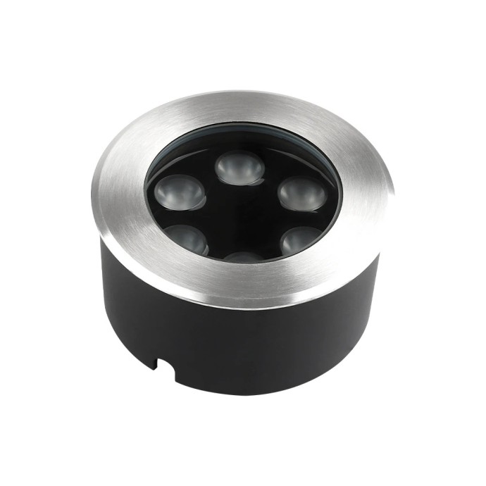 Faretto LED da incasso carrabile 6W 3000K IP67 corpo argento V-TAC VT-84106