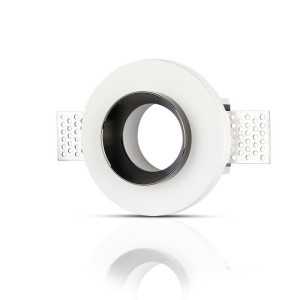 Portafaretto LED da incasso rotondo GU10 Ø103 mm cromato in gesso V-TAC VT-866-CRD - foto 6