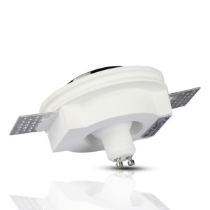 Portafaretto LED da incasso rotondo GU10 Ø103 mm cromato in gesso V-TAC VT-866-CRD - foto 7