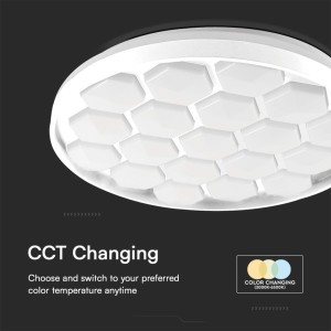Plafoniera LED 60W rotonda 3000K-6500K CCT con telecomando, bianca, V-TAC VT-8569 - foto 5