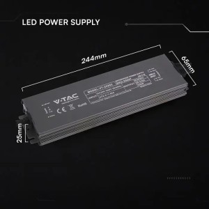 Alimentatore LED 24V 200W 8.25A IP67 in Metallo Nero V-TAC VT-24202 - foto 3