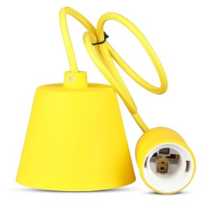 Lampadario a Sospensione E27 in Silicone Giallo max 60W IP20 V-TAC VT-7228-Y - foto 4