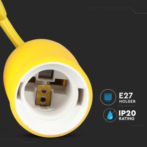 Lampadario a Sospensione E27 in Silicone Giallo max 60W IP20 V-TAC VT-7228-Y - foto 5