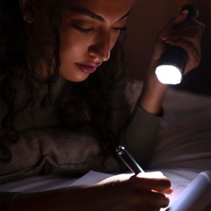 Torcia LED ricaricabile 10W USB-C 1000lm IP54 in alluminio nero V-TAC VT-9910 - foto 2