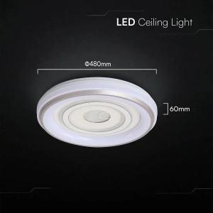 Plafoniera LED 60W CCT 3000K-6500K Rotonda Bianca con Telecomando RF V-TAC VT-84240 - foto 4
