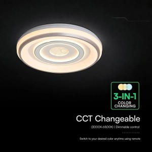 Plafoniera LED 60W CCT 3000K-6500K Rotonda Bianca con Telecomando RF V-TAC VT-84240 - foto 6