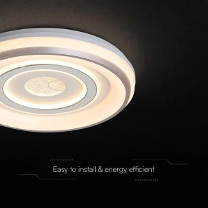Plafoniera LED 60W CCT 3000K-6500K Rotonda Bianca con Telecomando RF V-TAC VT-84240 - foto 8